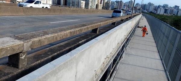 Terceira Ponte: retirada da mureta no sentido Vitória começa na próxima semana