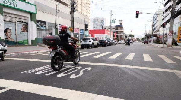​Sinalização de trânsito especial para motos entra em teste em Vila Velha