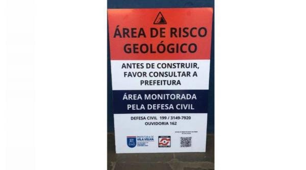 ​Áreas de Risco receberão placas com QR Code para informação e segurança