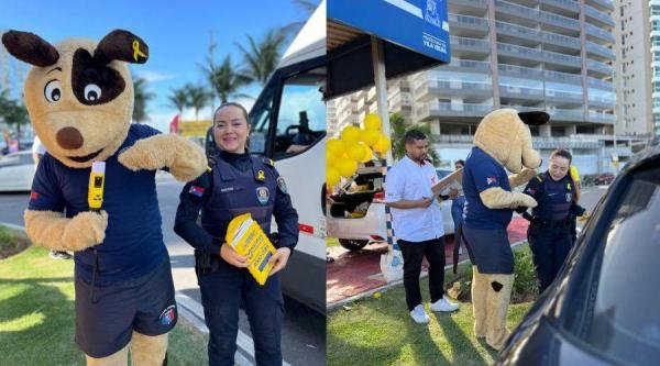 ​Maio Amarelo: Guarda Municipal e Detran realizam ação conjunta na orla