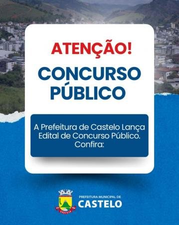 Prefeitura de Castelo abre Concurso Público para Cargos Diversos e Formações