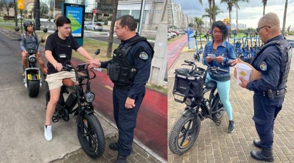 ​Guarda Municipal  de Vila Velha realizou ação educativa no Dia do Ciclista
