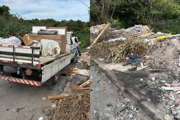 Prefeitura de Cariacica flagra descarte irregular de lixo em Campo Belo e reforça fiscalização 24 horas